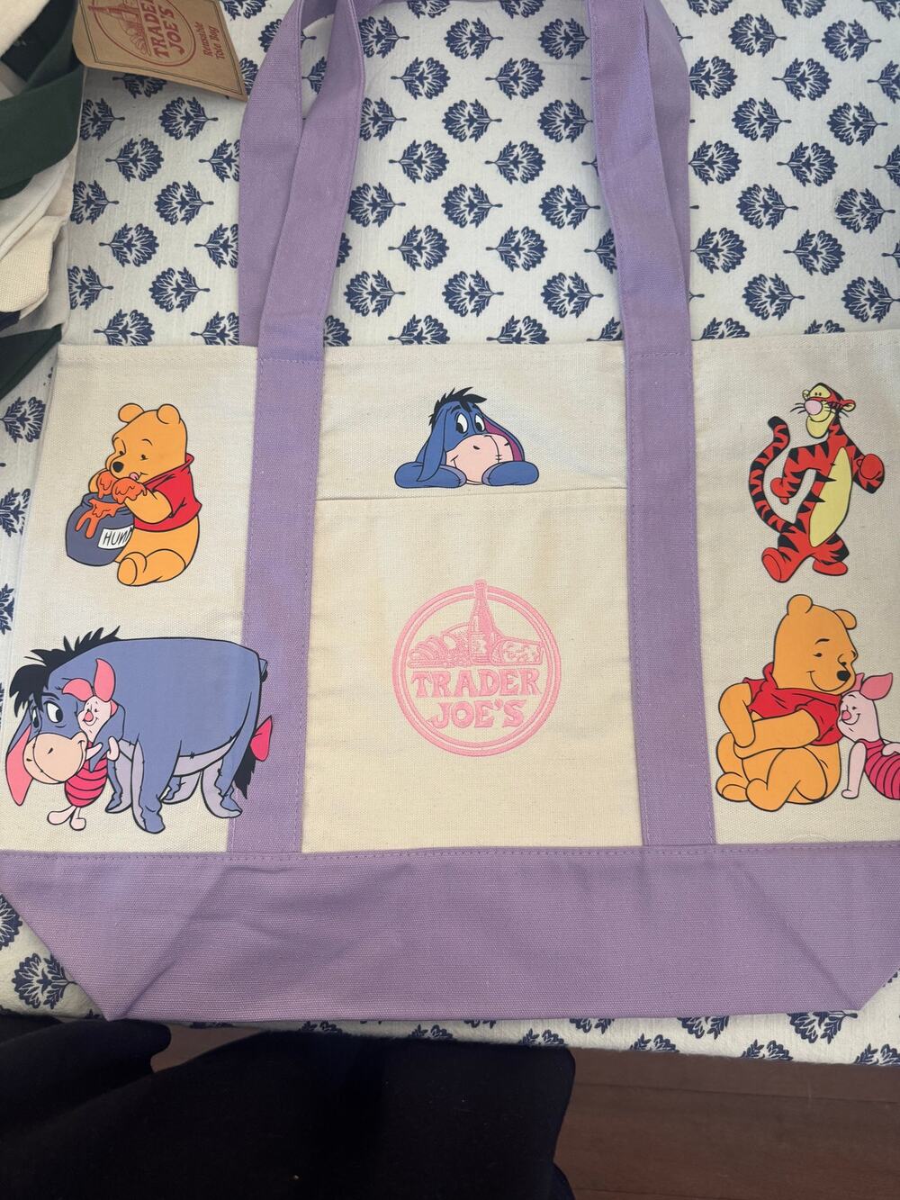 Disney Winnie the Pooh Custom Made Trader Joes Full Sized Tote